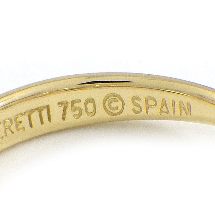 Tiffany & Co Ring Open Heart Diamond 18K Yellow Gold