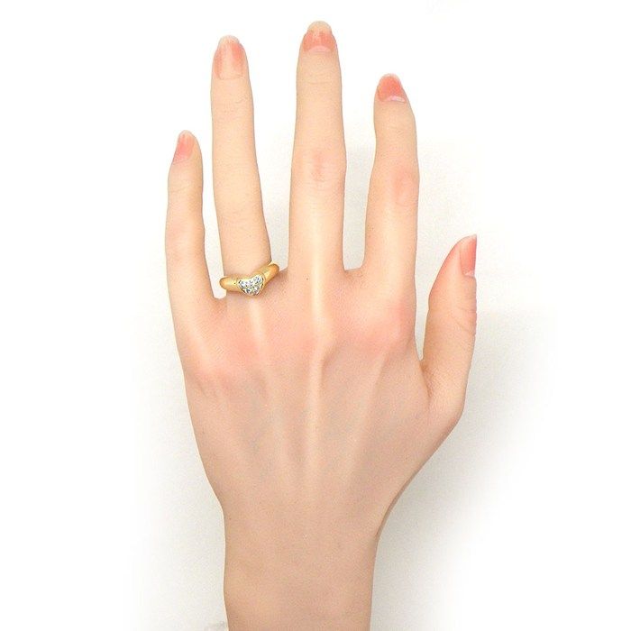 Tiffany & Co Ring Friendship Heart Motif Points Diamond 18K