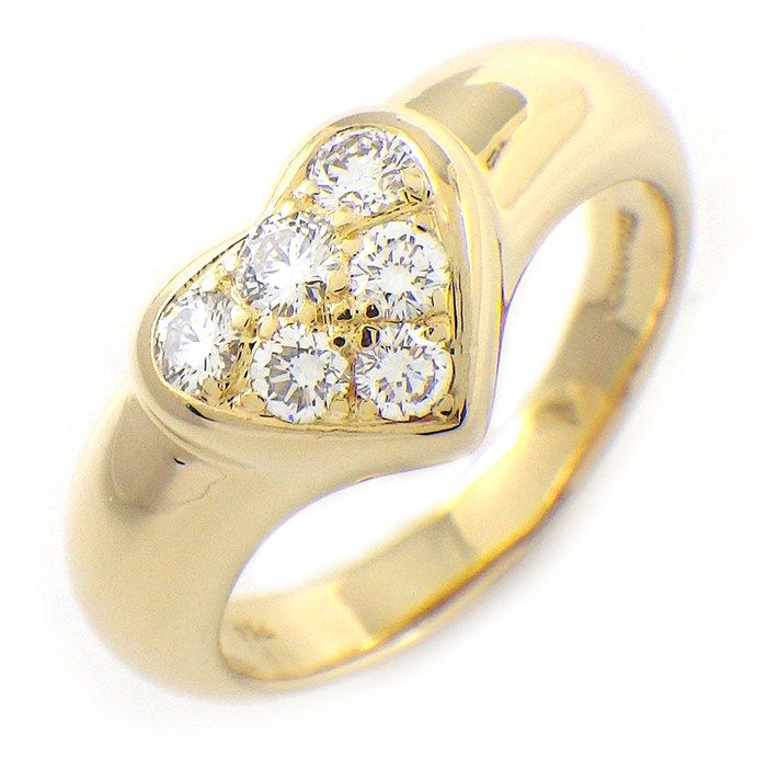 Tiffany & Co Ring Friendship Heart Motif Points Diamond 18K