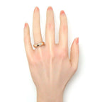 Tiffany & Co Ring Friendship Heart Point Diamond 18K Pink Gold