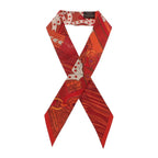 Hermes Selle de Dignitaire Dignitary's Saddle Scarf Silk Orange Red Horse