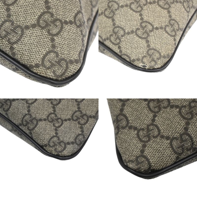 Gucci GG Plus Shoulder Bag Brown Leather