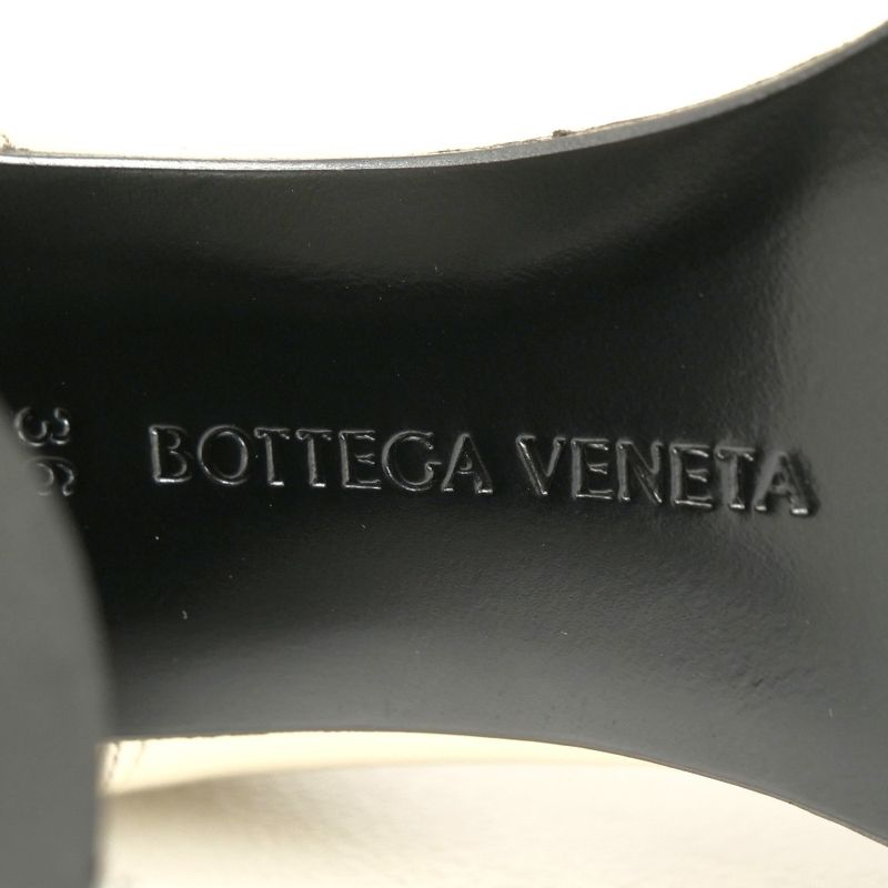Bottega Veneta Boots 36 Side Gore Chelsea High Heel Cream Black