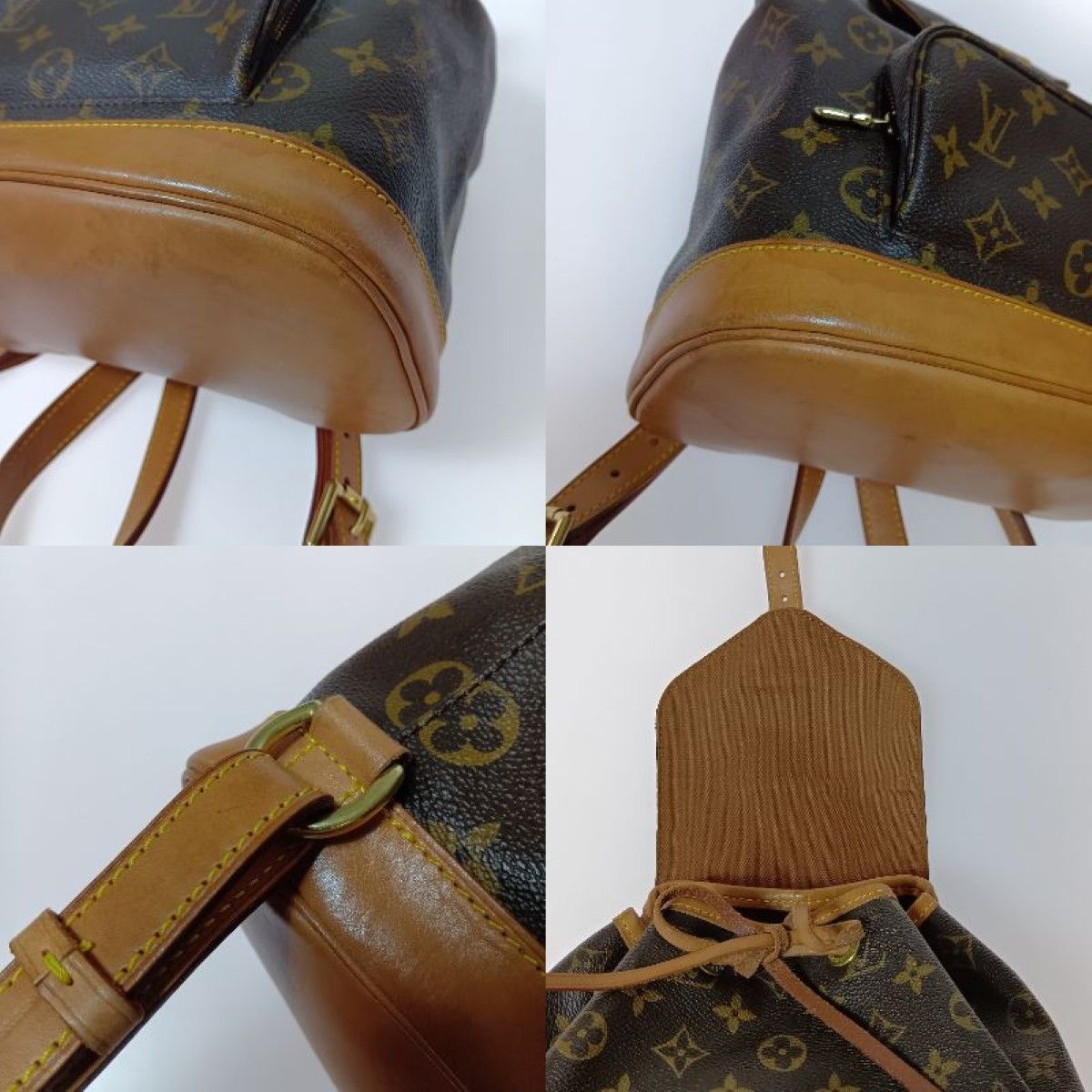 Louis Vuitton Monogram Montsouris Middle Backpack Brown — view 5