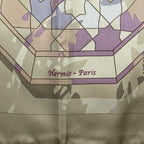 Hermes Scarf Silk Carre 90 Sous les Oranges Under the Orange Tree Beige