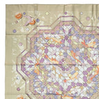 Hermes Scarf Silk Carre 90 Sous les Oranges Under the Orange Tree Beige