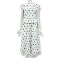 Prada Set Top Skirt Allover Pattern White Blue 40