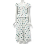 Prada Set Top Skirt Allover Pattern White Blue 40