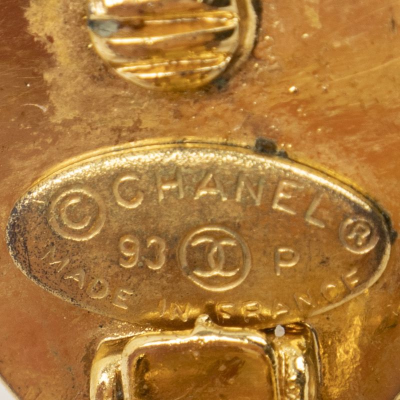 Chanel CC Logo Heart Clip Type Necklace Gold Plated
