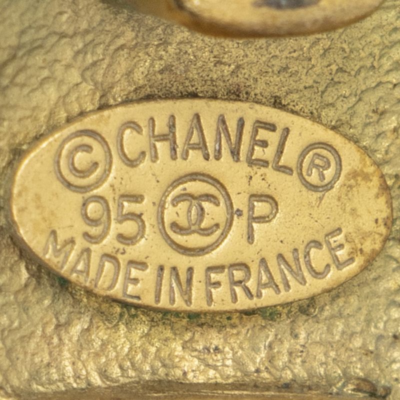 Chanel CC Logo Round Clip Type Earrings Gold Plated