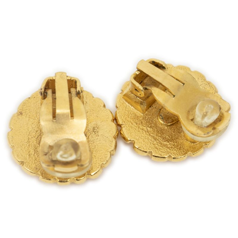 Chanel CC Flower Earrings