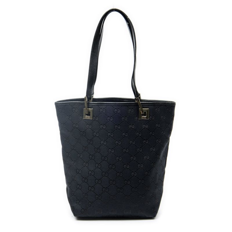 Gucci Small Bucket Tote Black GG Canvas