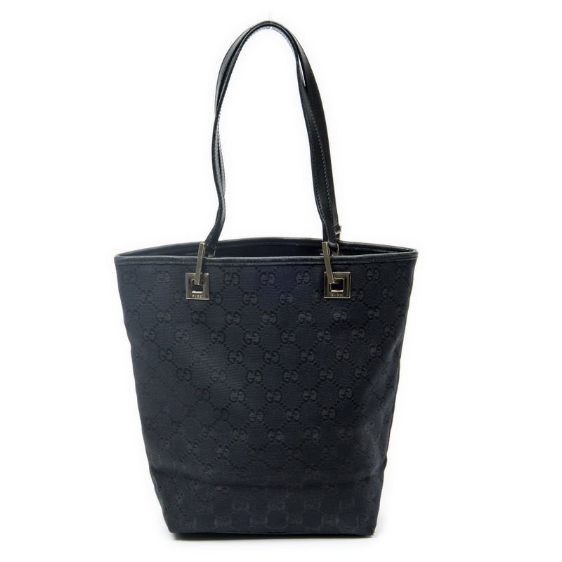 Gucci Small Bucket Tote Black GG Canvas