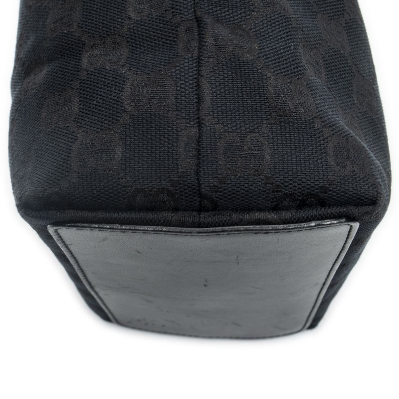 Gucci Small Bucket Tote Black GG Canvas