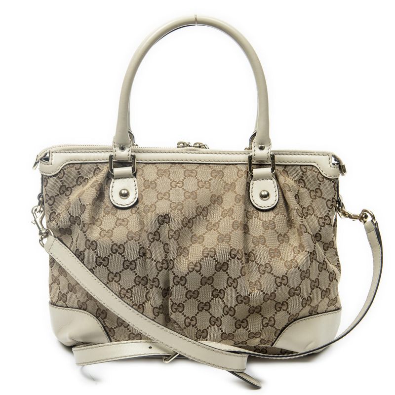 Gucci Ski Top Handle Beige GG Canvas