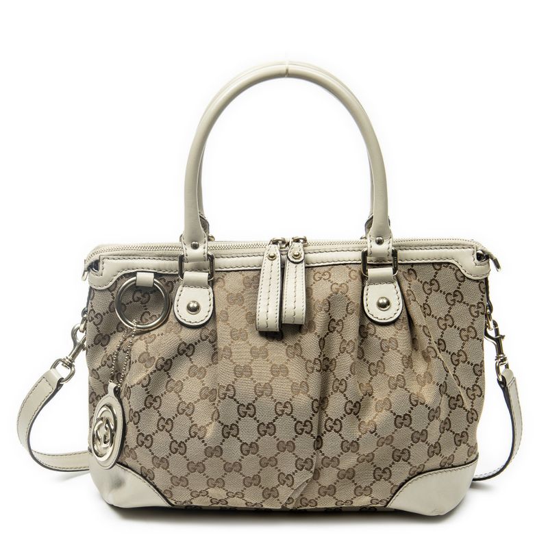 Gucci Ski Top Handle Beige GG Canvas