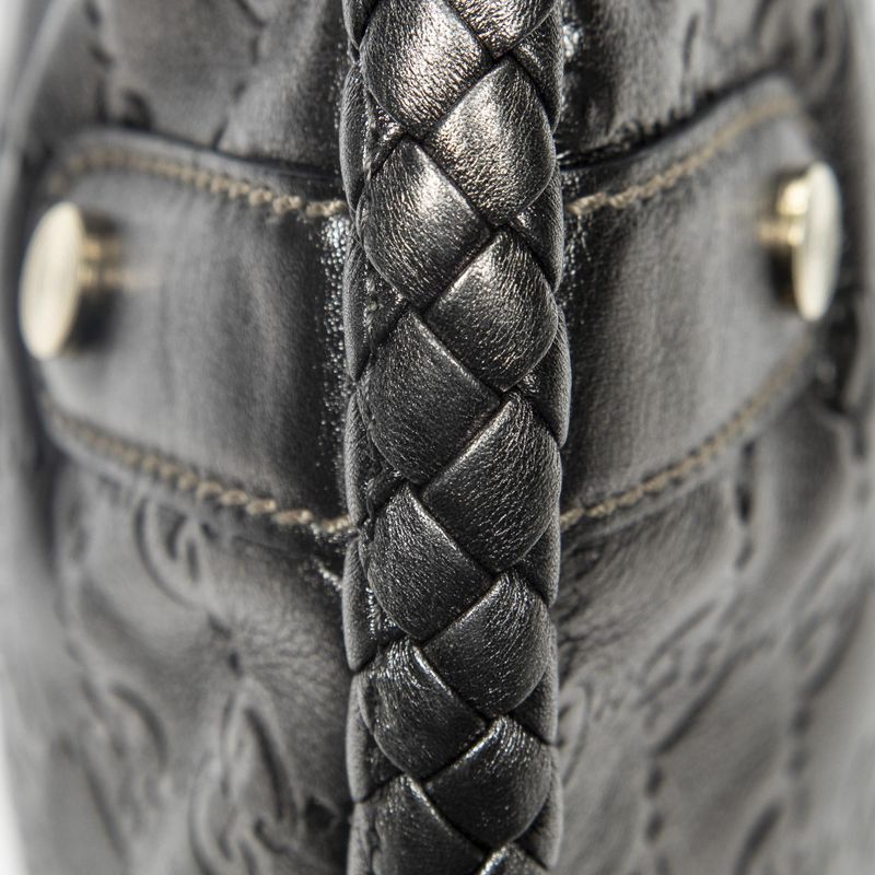 Gucci Medium Brit Tassel Flap Metallic Silver Shoulder Bag
