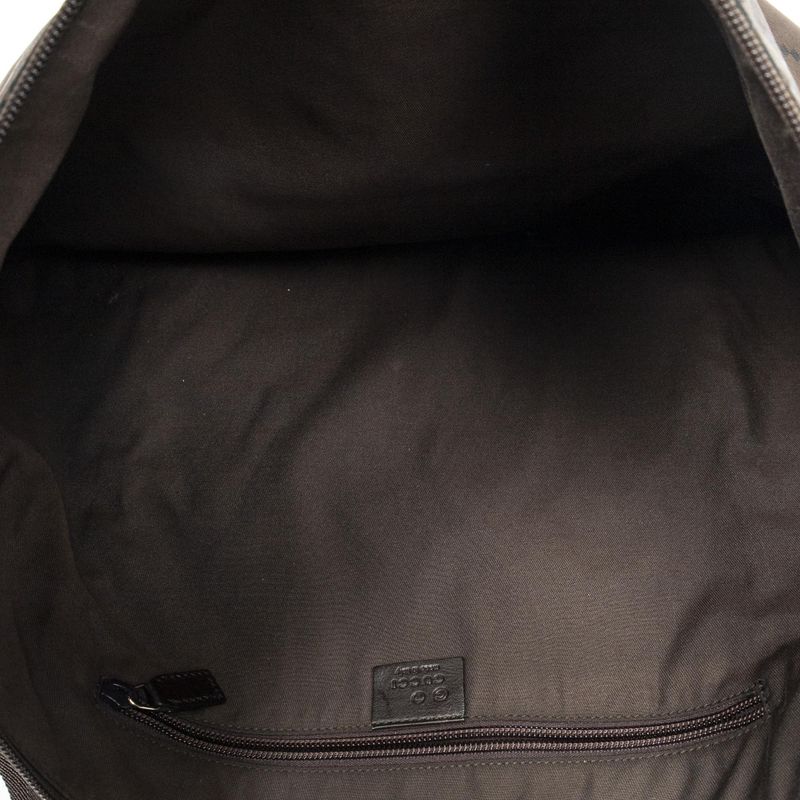 Gucci Large Flat Messenger Dark Brown GG Nylon Canvas
