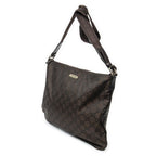 Gucci Large Flat Messenger Dark Brown GG Nylon Canvas