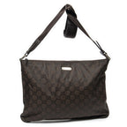 Gucci Large Flat Messenger Dark Brown GG Nylon Canvas
