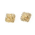 Chanel Cc Diamond Clip on Earrings Gold Plated