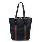 Gucci Web Vertical Jolique Kurt Black GG Canvas Shoulder Bag