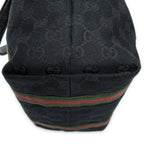 Gucci Web Vertical Jolique Kurt Black GG Canvas Shoulder Bag