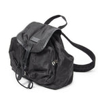 Gucci Double Pocket Drawstring Backpack Black GG Nylon Canvas