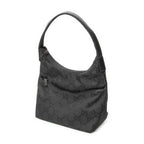 Gucci Front Slip Pocket Hobo Black GG Nylon Canvas
