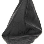 Gucci Front Slip Pocket Hobo Black GG Nylon Canvas