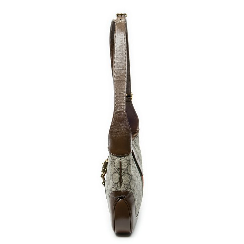 Gucci Small Centennial Jackie Hobo Brown Beige Supreme Canvas