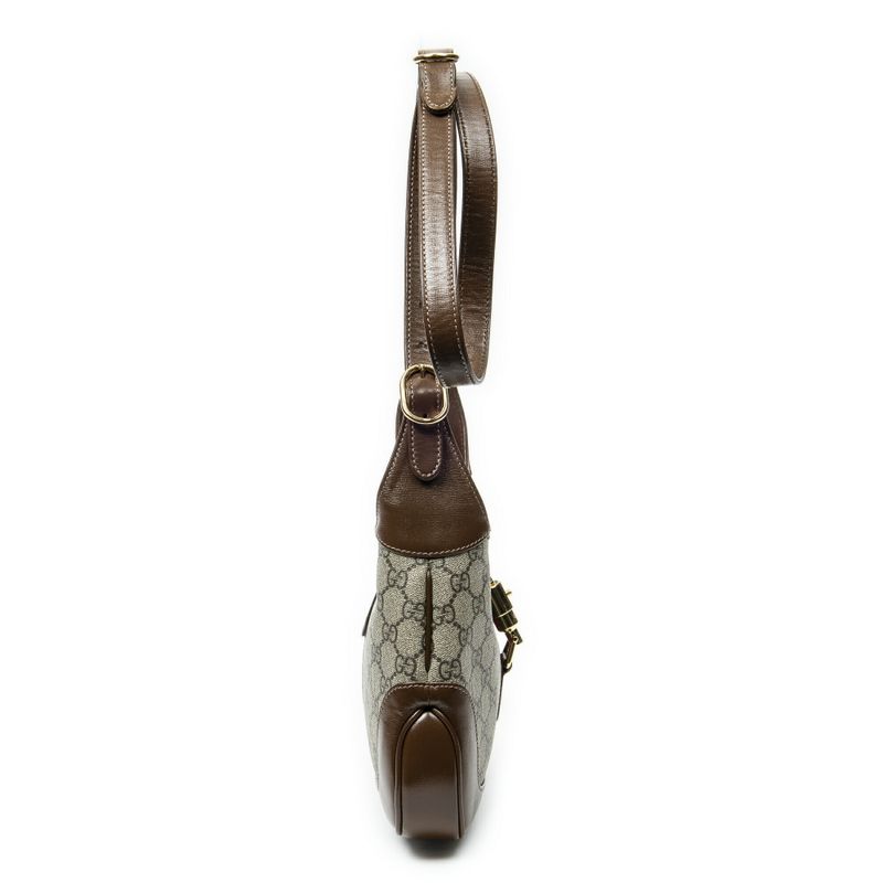 Gucci Small Centennial Jackie Hobo Brown Beige Supreme Canvas