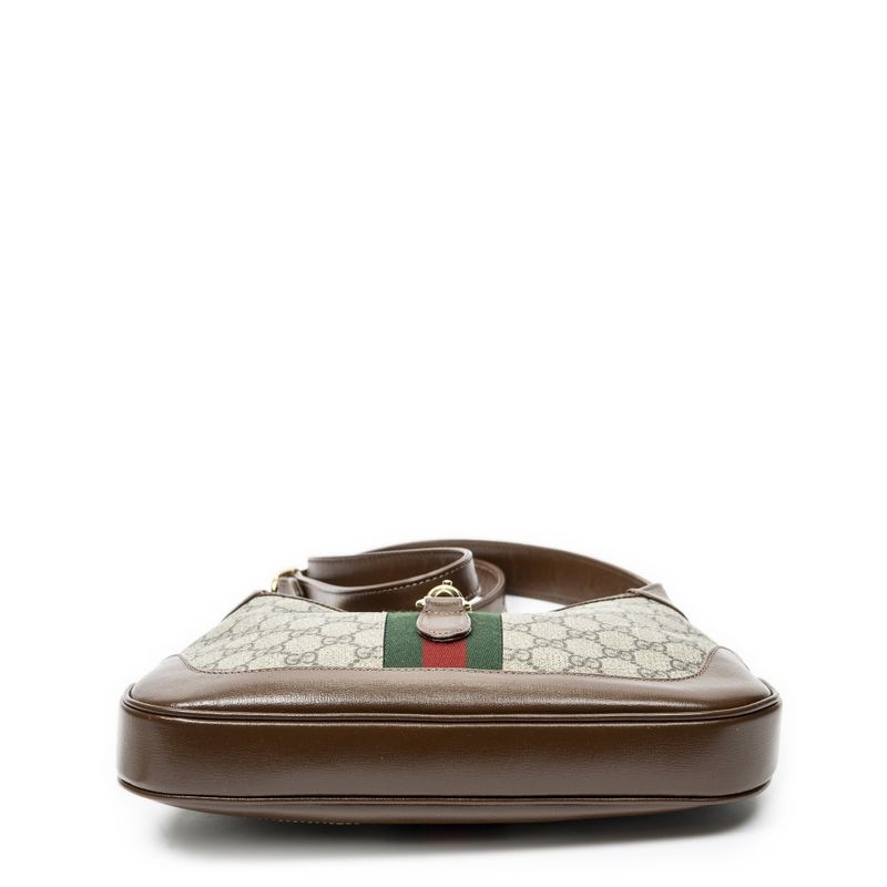 Gucci Small Centennial Jackie Hobo Brown Beige Supreme Canvas