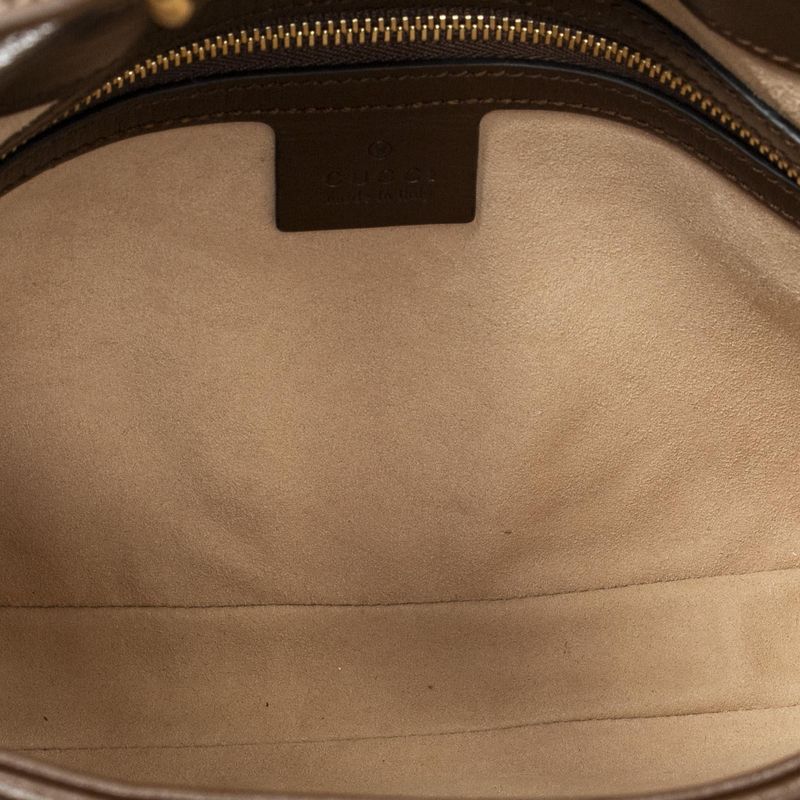 Gucci Small Centennial Jackie Hobo Brown Beige Supreme Canvas