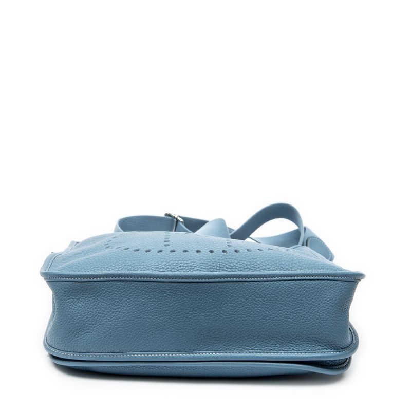 Hermes Evelyne III Blue Jeans Clemence Leather