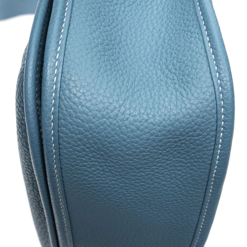 Hermes Evelyne III Blue Jeans Clemence Leather