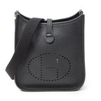 Hermes Evelyne Black Clemence Leather