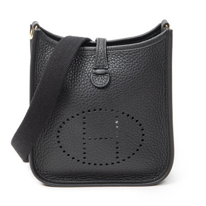 Hermes Evelyne Black Clemence Leather
