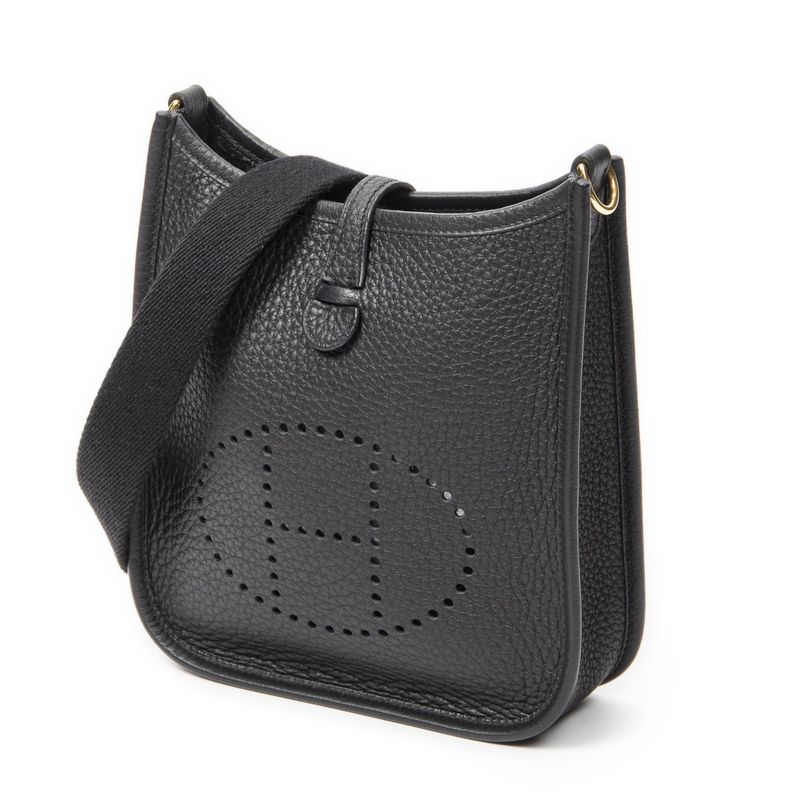 Hermes Evelyne Black Clemence Leather