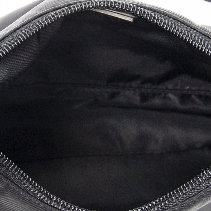 Prada Vintage Mini Zip Hobo Black Nylon Canvas