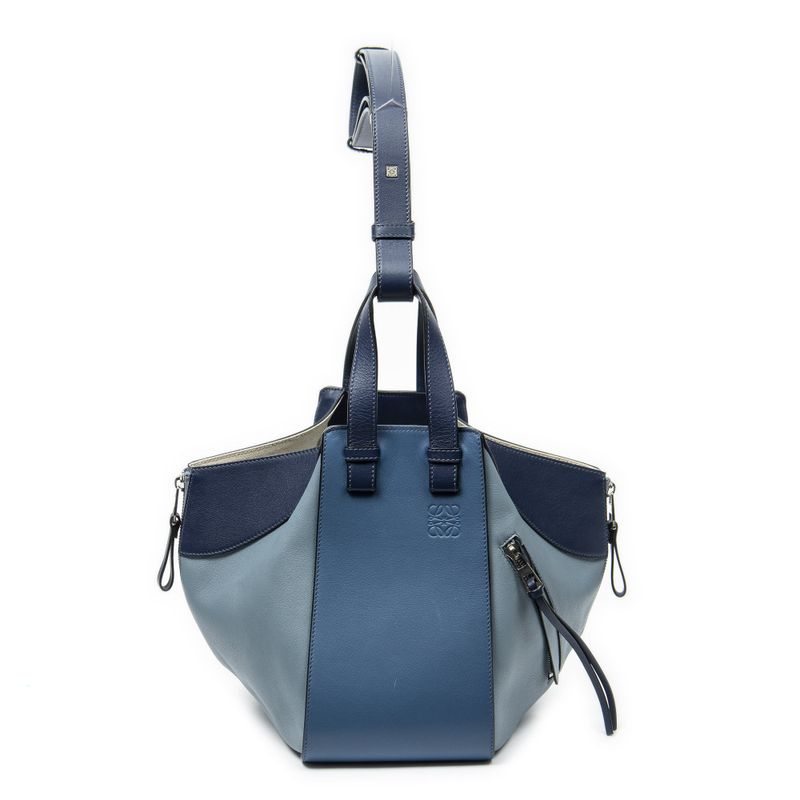 Loewe Small Hammock Blue Calfskin Leather Shoulder Bag