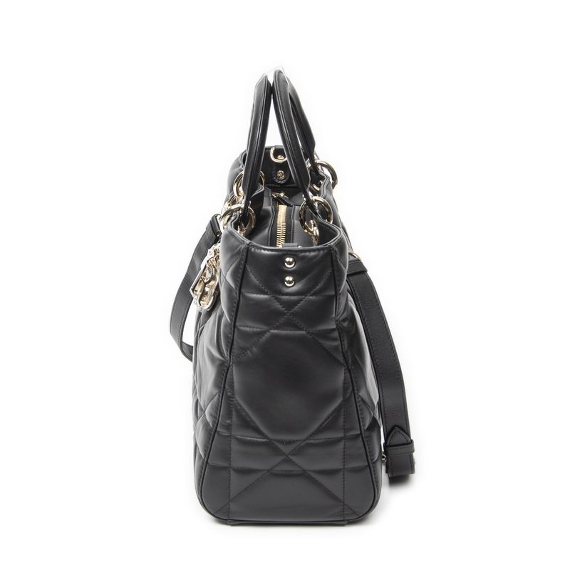 Dior Big Lady D-sire Black Macro Cannage Leather