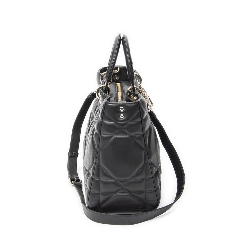 Dior Big Lady D-sire Black Macro Cannage Leather