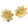 Chanel CC Flower Earrings