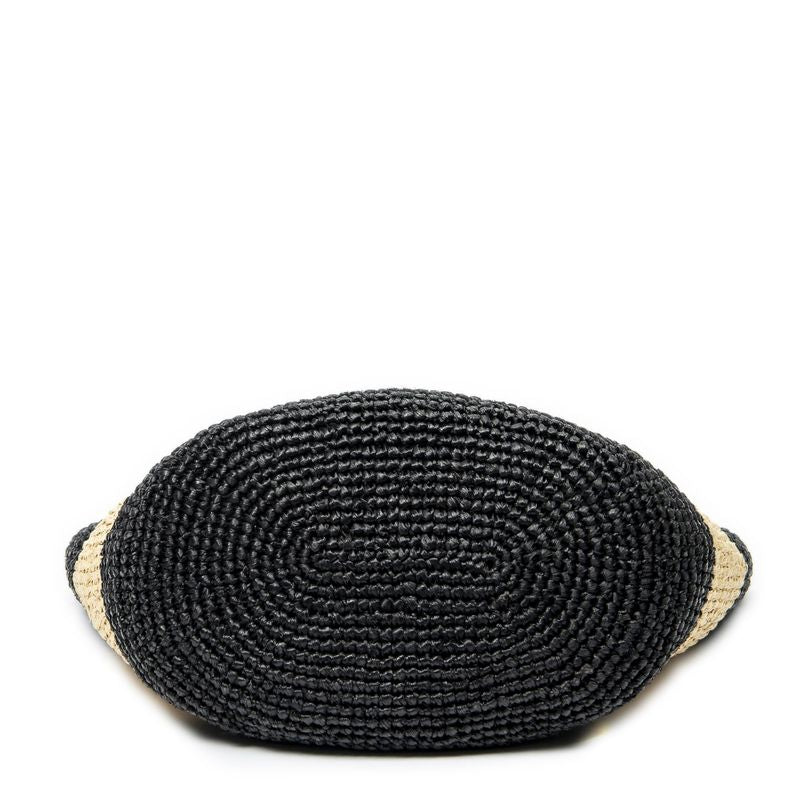 Balenciaga Pannier XS Basket Tote Black Woven Raffia Canvas