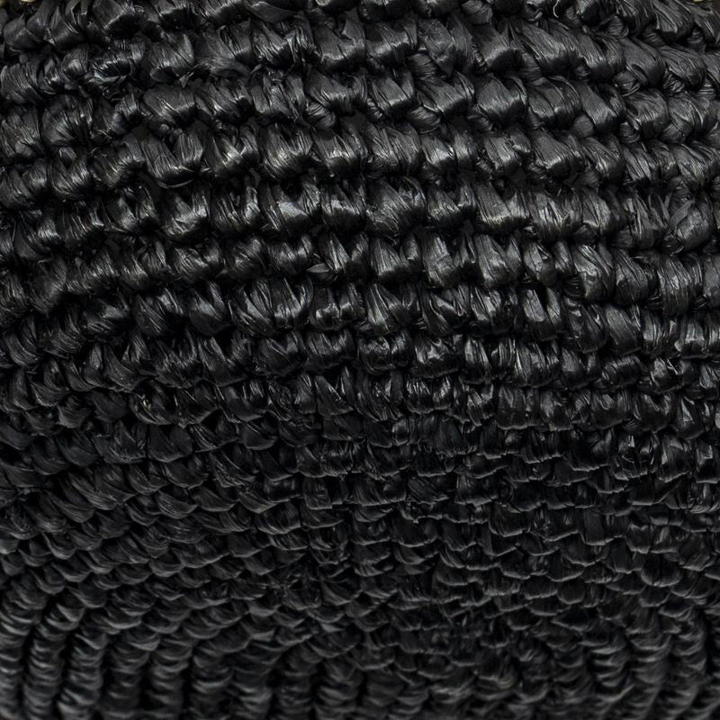 Balenciaga Pannier XS Basket Tote Black Woven Raffia Canvas
