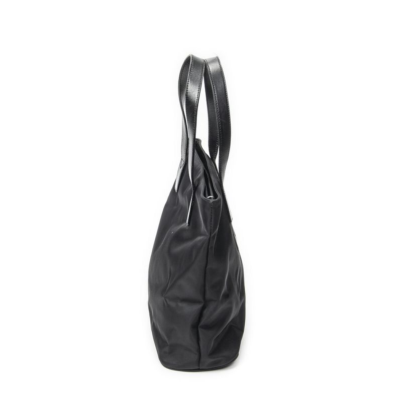 Fendi Vintage FF Frame Tote Black Nylon Canvas