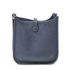 Hermes Evelyne Blue Clemence Leather Shoulder Bag