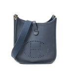Hermes Evelyne Blue Clemence Leather Shoulder Bag