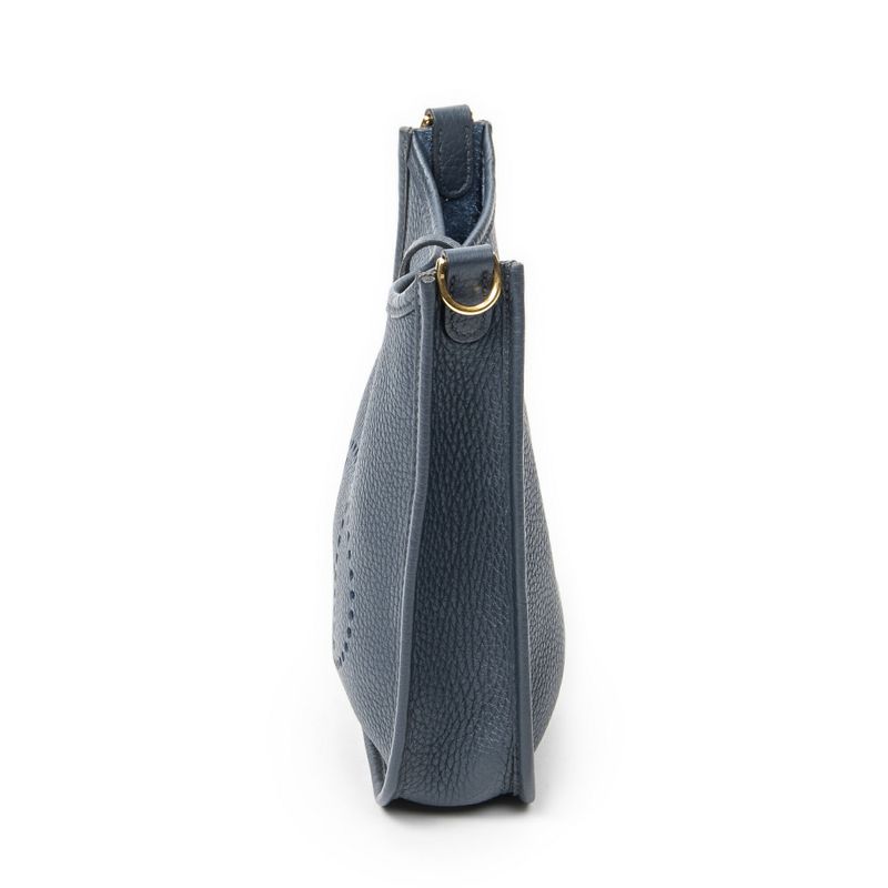 Hermes Evelyne Blue Clemence Leather Shoulder Bag
